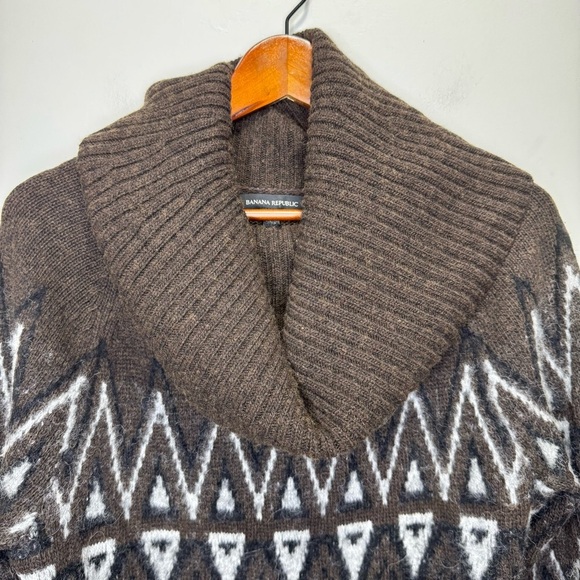 Banana Republic Brae Fair Isle Turtleneck Sweater Size Small Wool Cashmere - Picture 6 of 14